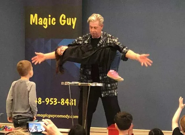 Levitation illusion at a family show