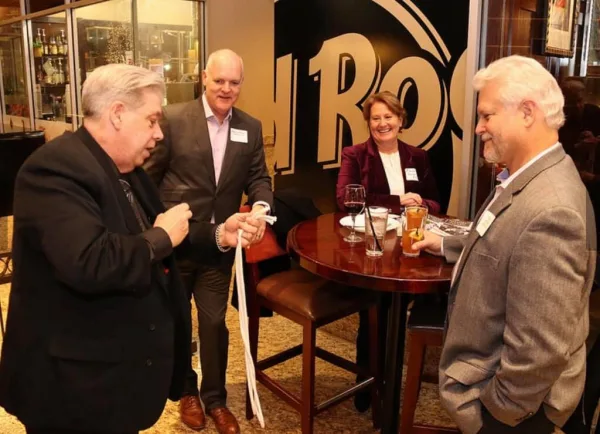 Guests reacting to close-up magic performed inches away